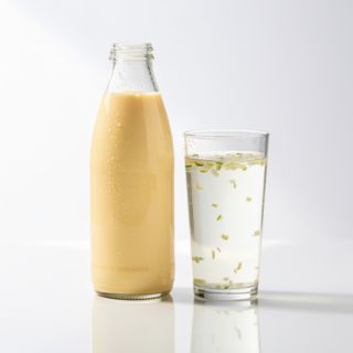 Mango Nut/Seed Milk, Aloe Vera Juice