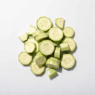 Raw Zucchini, Peeled And Chopped