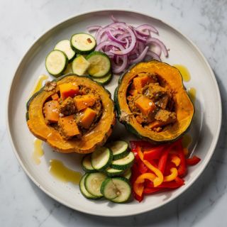 Stuffed Kabocha Squash (Vegan & Paleo)