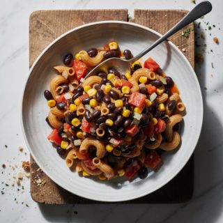 Zesty Macaroni with Black Beans and Corn