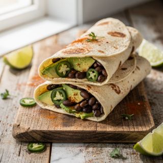 Black Bean-Avocado Wraps