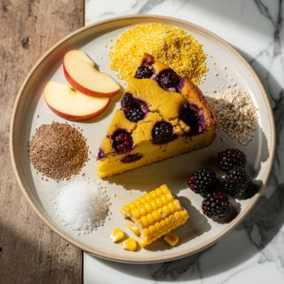 Blackberry Polenta Cake