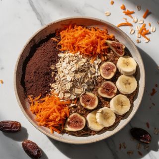Raw Choco Bites With Oats and Carrots