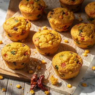 Confetti Cornmeal Muffins